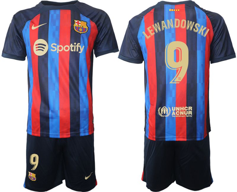 Men 2022-2023 Club Barcelona home blue #9 Soccer Jersey1->barcelona jersey->Soccer Club Jersey